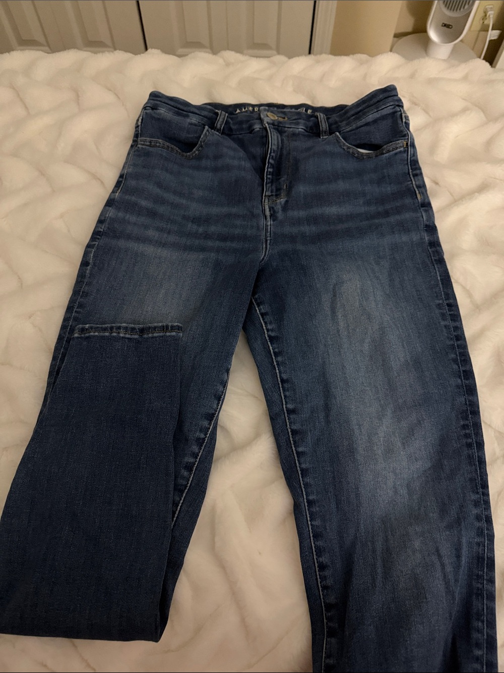 American Eagle Outfitters Dark Blue Straight Leg Jeans